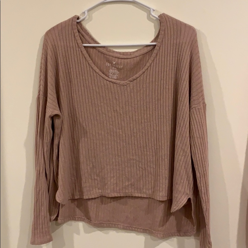Blush Pink Loose Fit Long Sleeve